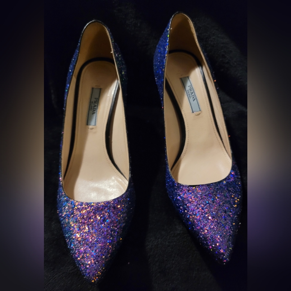 Prada Glitter Pumps 36.5
